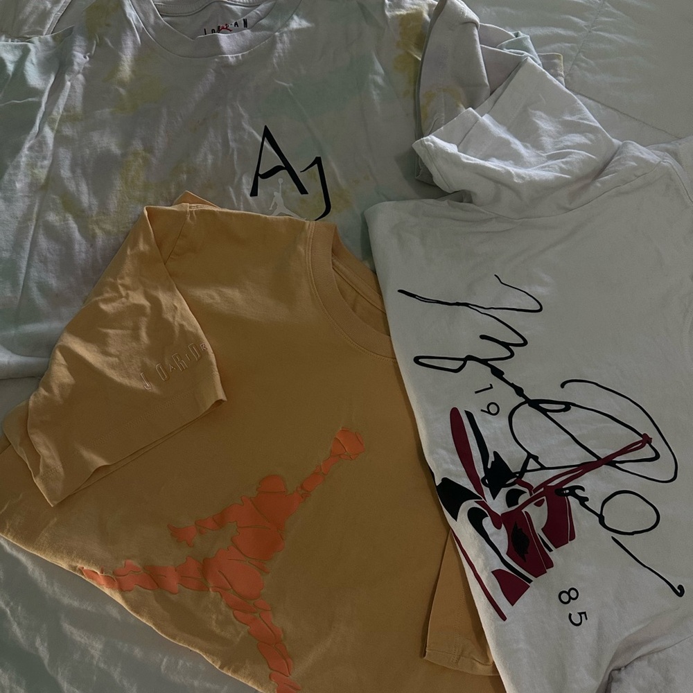 Jordan Short Sleeve Tees - White, Yellow, Multicolor